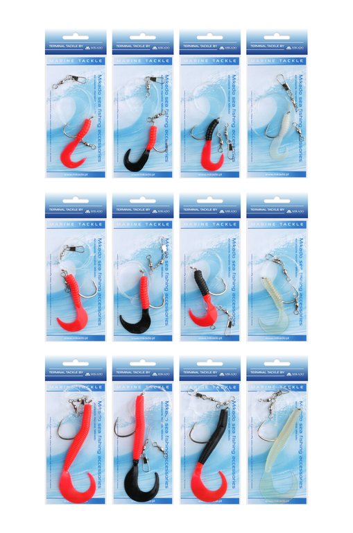 MIKADO Pilk Twist Rig - Einzeltwister-Vorfach-Fluo14cm