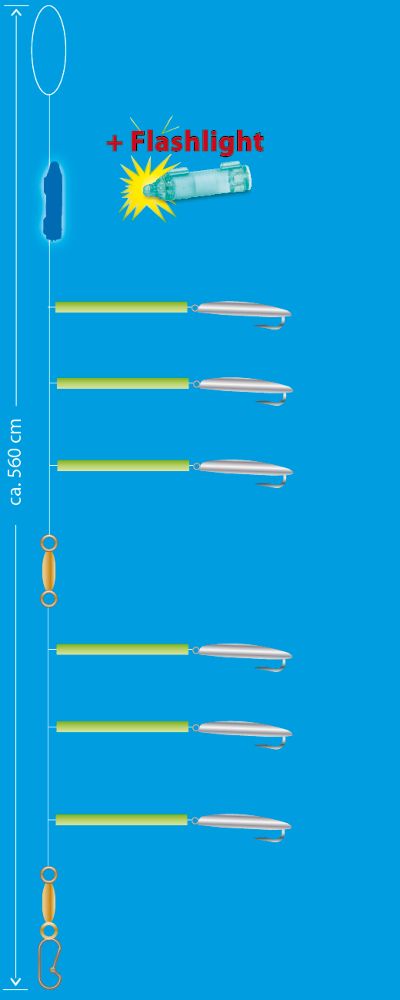 AQUANTIC Hake Rig without Flashlight