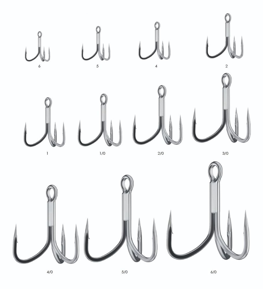BKK VIPER-41 Treble Hooks - Drillinge - Größe 3/0