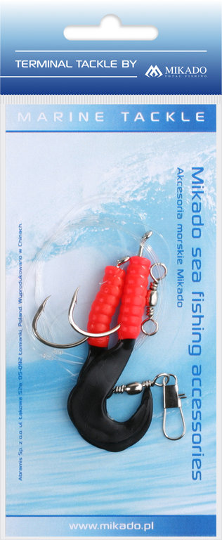 MIKADO Pilk D-Twist Rig - Doppeltwister-Vorfach-Rot-Schwarz5