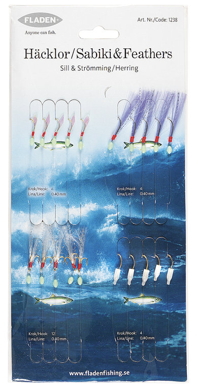 FLADEN Sabiki & Feather-Rig Herring/Mackerel 4-piece
