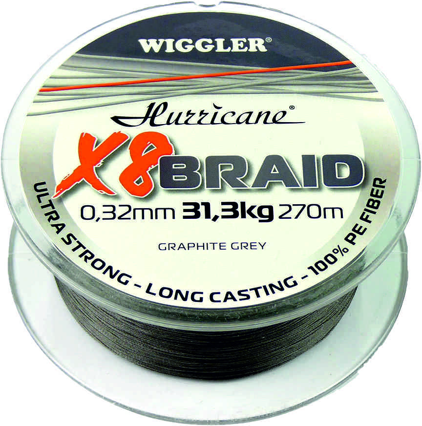 WIGGLER Hurricane X8 Braid 270m - Grey - 0,12mm - 10,0kg
