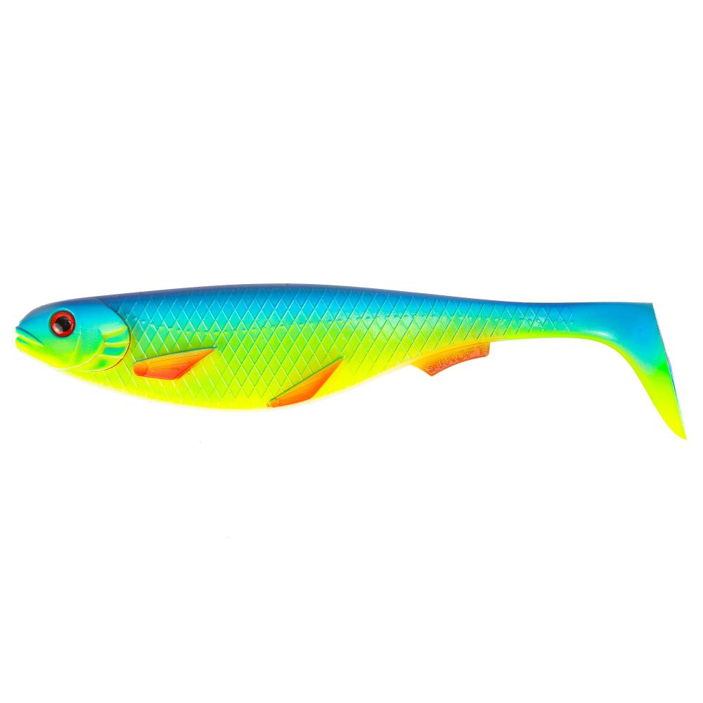 STROFT Predator Gummifische P-22 - 22cm - UV Blue Fire Fin