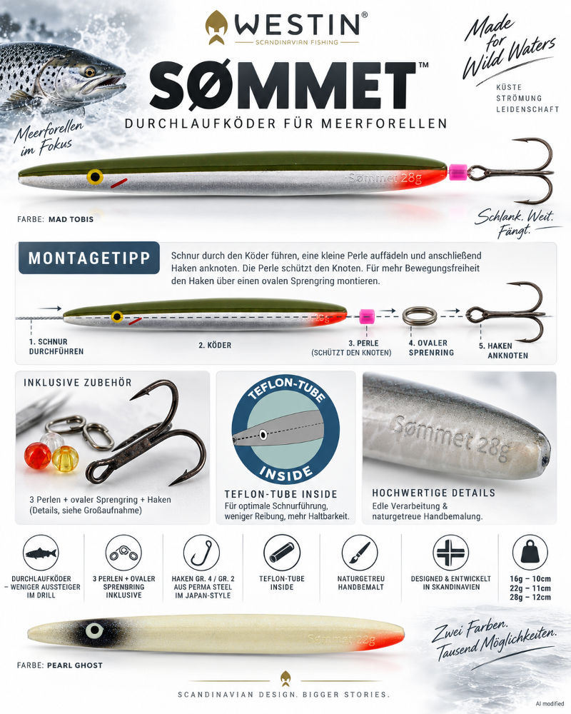 Westin SØMMET - Inline Seatrout Bait 16g - Dull Sunrise