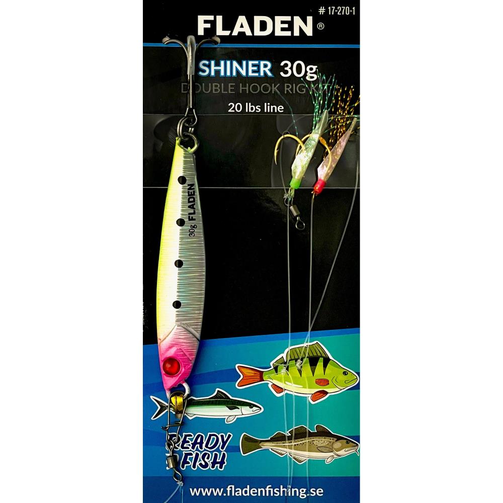FLADEN Shiner 30g Double Hook Rig Kit - Lime
