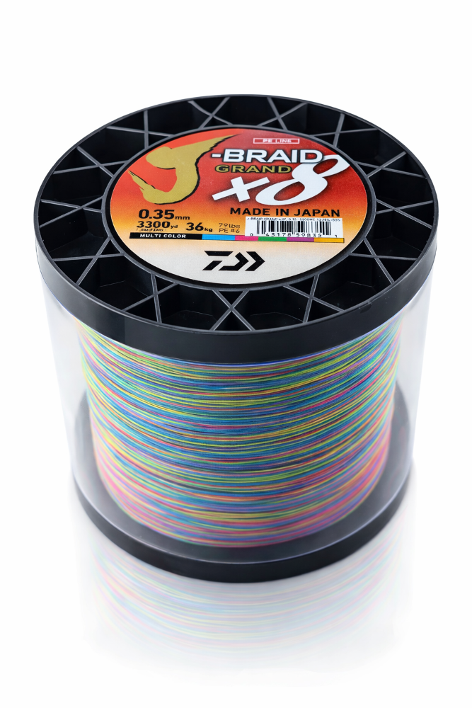 Daiwa J-Braid Grand X8 multicolor 3000m Bulk Spool - 25m