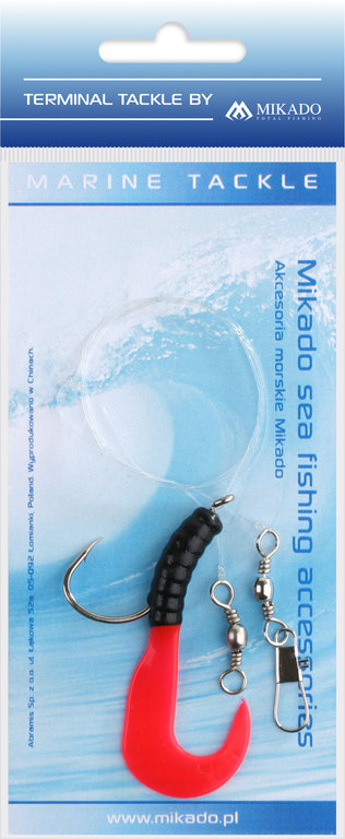 MIKADO Pilk Twist Rig - Einzeltwister-Vorfach-Schwarz-Rot5,5