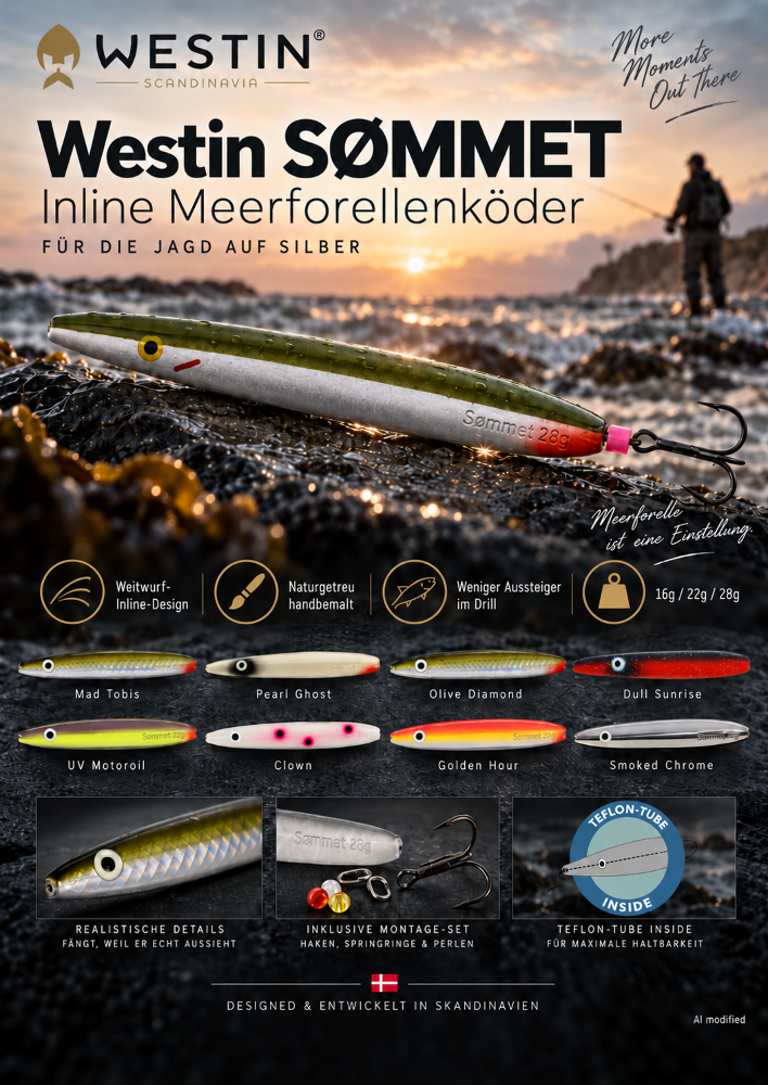 Westin SØMMET - Inline Seatrout Bait 16g - Dull Sunrise