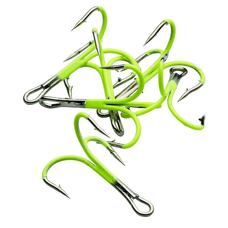 Kinetic Treble Sea Hook - Meeresdrilling Fluo 2x-Größe 1
