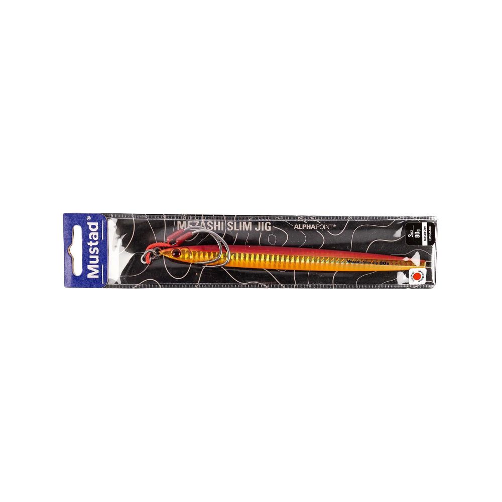 Mustad MEZASHI Slim Jig 40g - Red Gold Glow