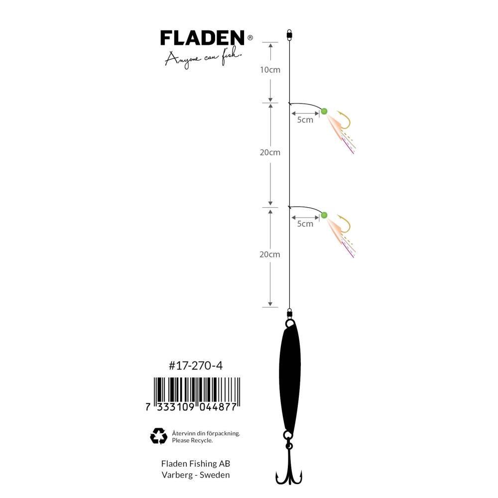 FLADEN Shiner 30g Double Hook Rig Kit - Lime