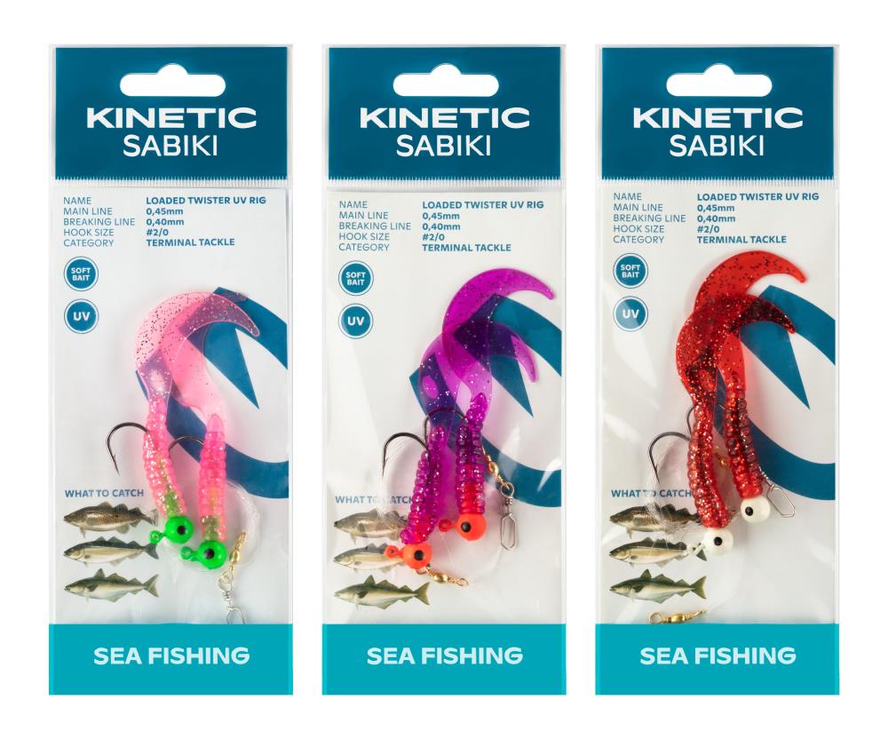Kinetic Sabiki Loaded Twister UV 2/0 - Rig